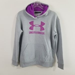 Under Armour Youth Large Gray and Purple Hodded